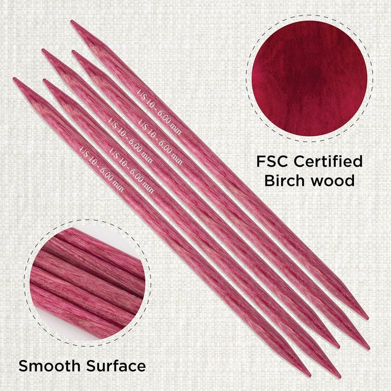 Knit Pro Dreamz Double Pointed Needles 6" (15cm) | US Size 10 (6mm) - Image 1